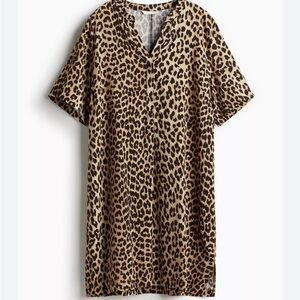 H&M Leopard Print V-Neck Tunic Dress